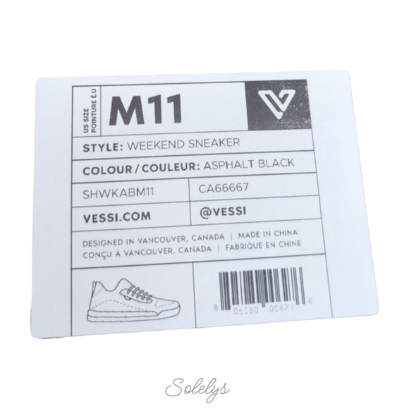 Vessi Weekend Mens 11 Asphalt Black White Waterproof Knit DymaTex Casual Sneaker - Picture 6 of 11